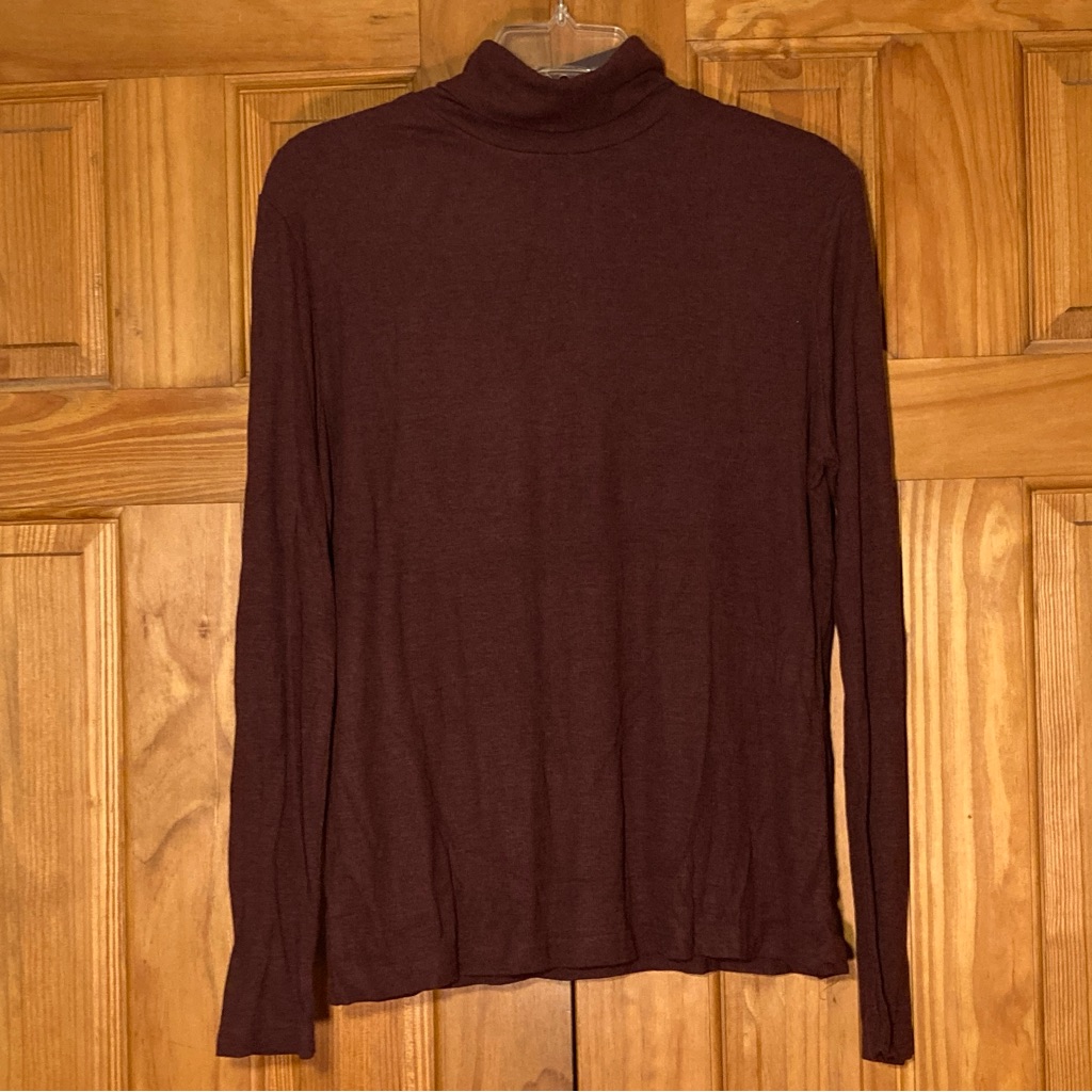 Nwot White Stag Vintage 90s Stretch Turtleneck Long Sleeve Red Black L Large — image 2 of 8